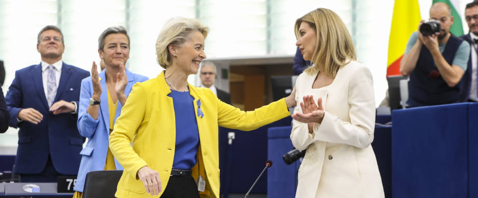 President of the European Commission Ursula von der Leyen together with First Lady of Ukraine Olena Zelenska